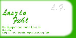 laszlo fuhl business card