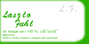 laszlo fuhl business card